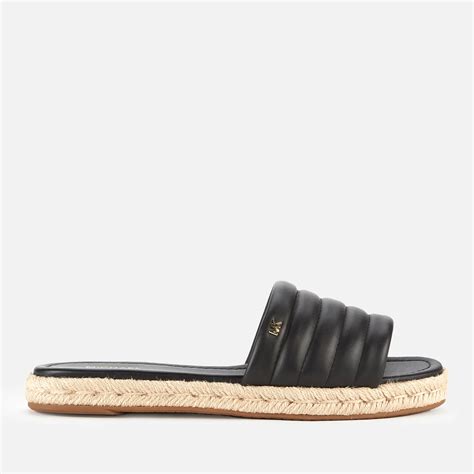 michael michael kors royce padded leather sandals|Michael Kors Royce Slide .